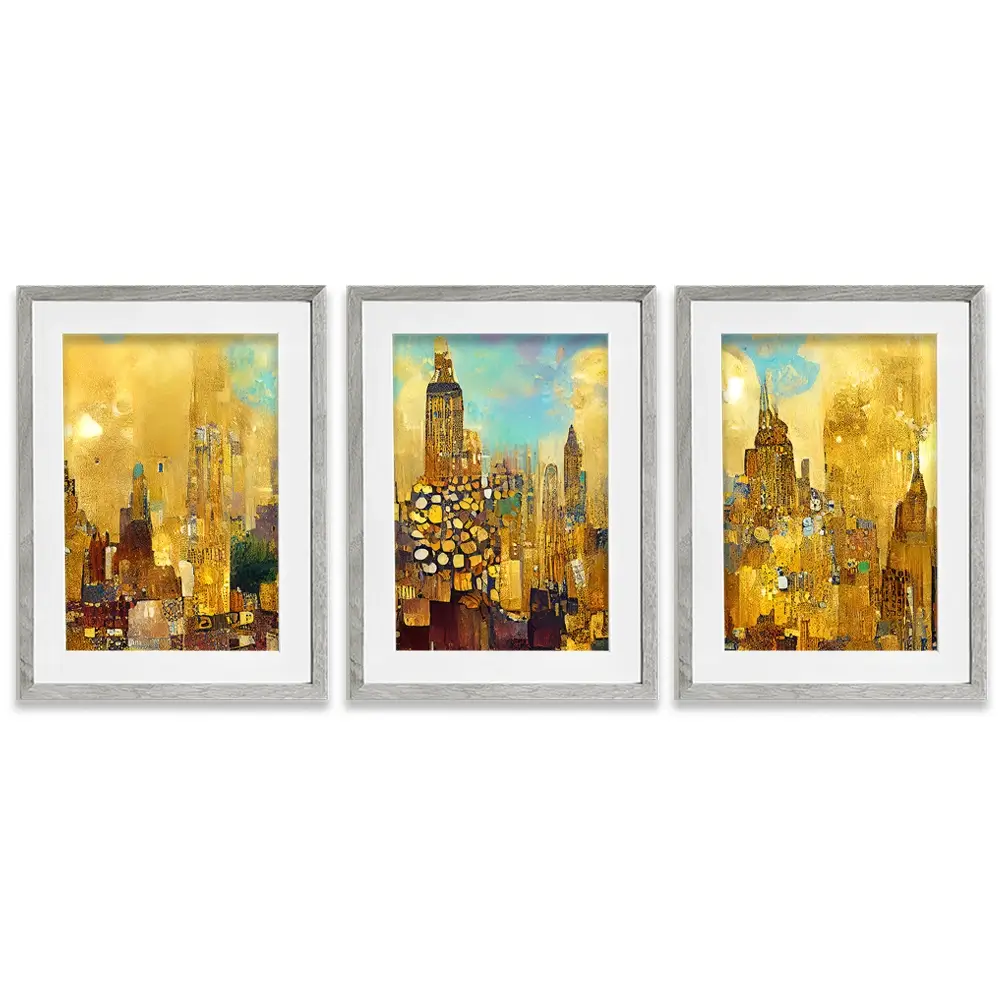 Klimt Style City Framed Art Print Trio Klimt Style City Framed Art Print Trio wall art product J. Waleson Photo / Shutterstock