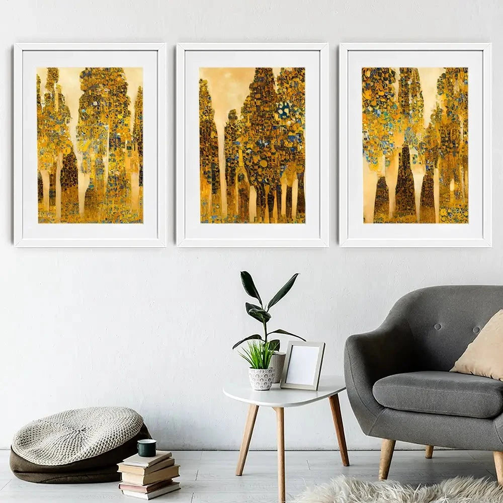 Klimt Style Trees Framed Art Print Trio Klimt Style Trees Framed Art Print Trio wall art product J. Waleson Photo / Shutterstock