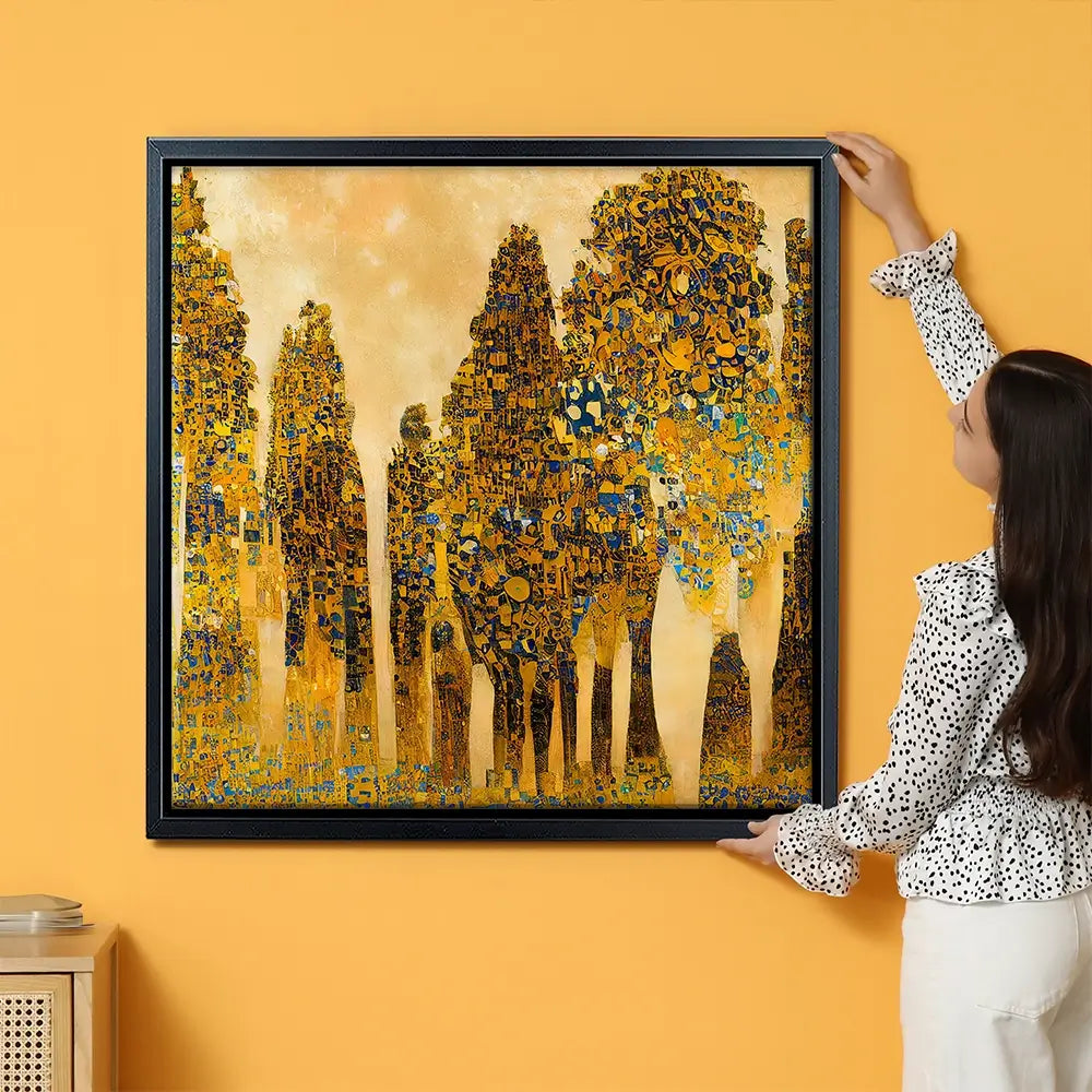 Klimt Style Trees Oversized Canvas Print Klimt Style Trees Oversized Canvas Print wall art product Art Print Shop