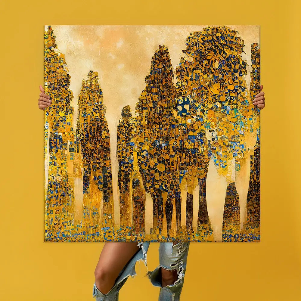 Klimt Style Trees Oversized Canvas Print Klimt Style Trees Oversized Canvas Print wall art product Art Print Shop