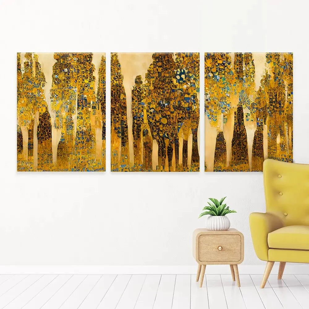 Klimt Style Trees Trio Canvas Print Klimt Style Trees Trio Canvas Print wall art product J. Waleson Photo / Shutterstock