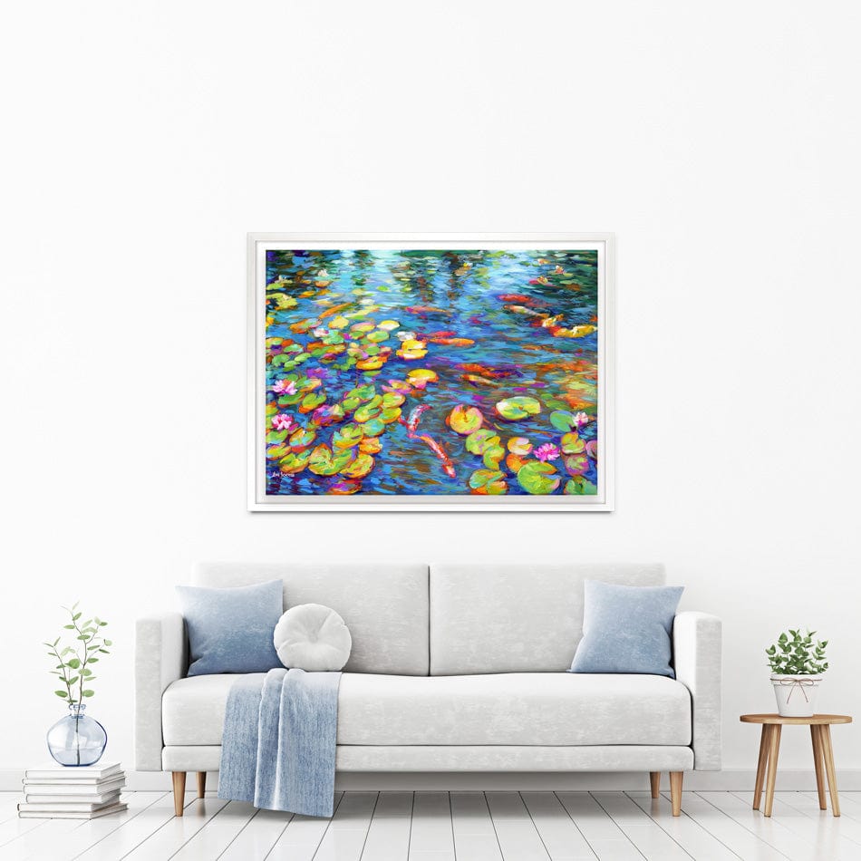 Koi Fish And Water Lillies Canvas Print wall art product Leon Devenice
