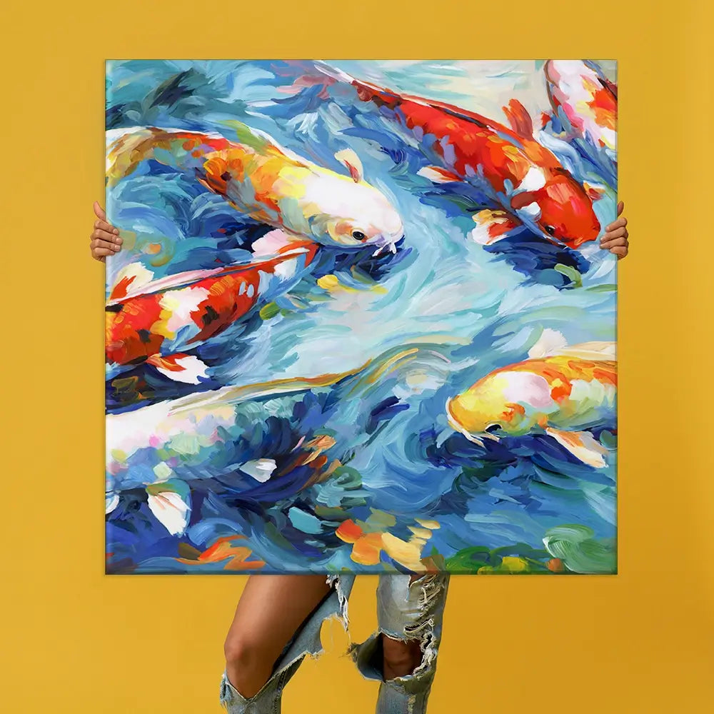 Koi Peaceful Glide Oversized Canvas Print Koi Peaceful Glide Oversized Canvas Print wall art product Art Print Shop
