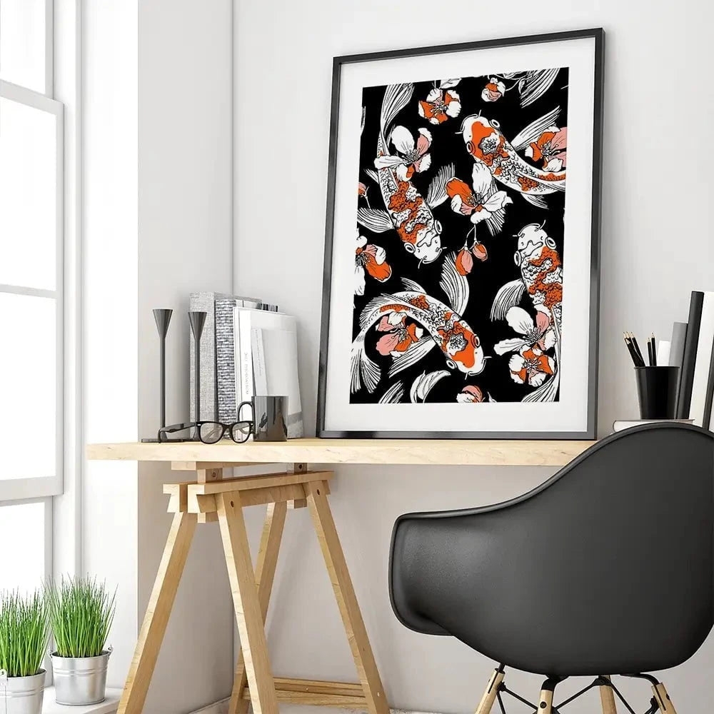 Koi Portrait Framed Art Print Koi Portrait Framed Art Print wall art product Afishka / Shutterstock