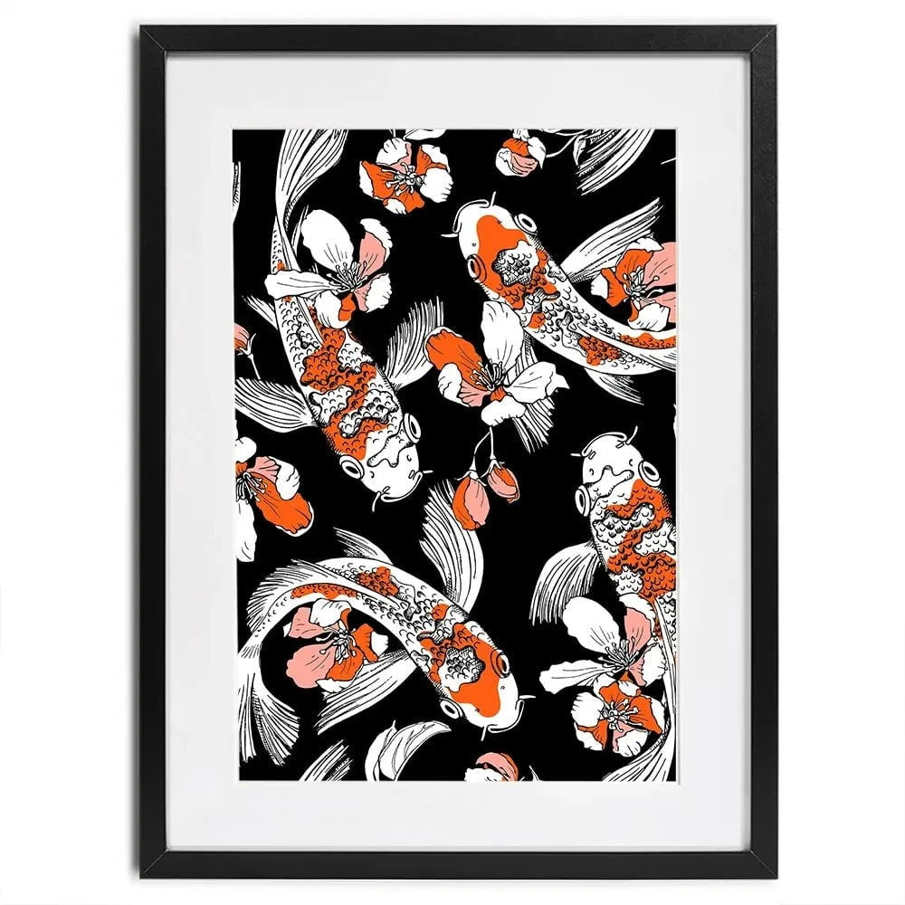 Koi Portrait Framed Art Print Koi Portrait Framed Art Print wall art product Afishka / Shutterstock