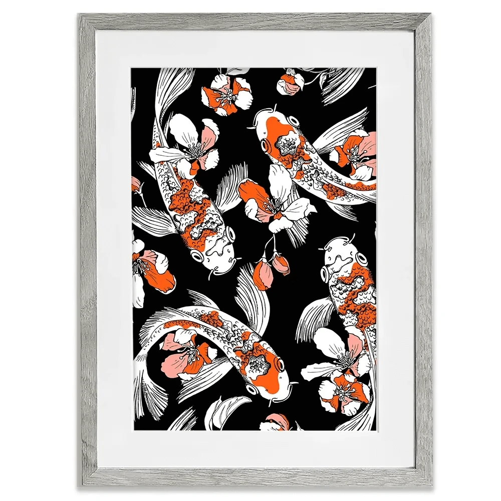 Koi Portrait Framed Art Print Koi Portrait Framed Art Print wall art product Afishka / Shutterstock