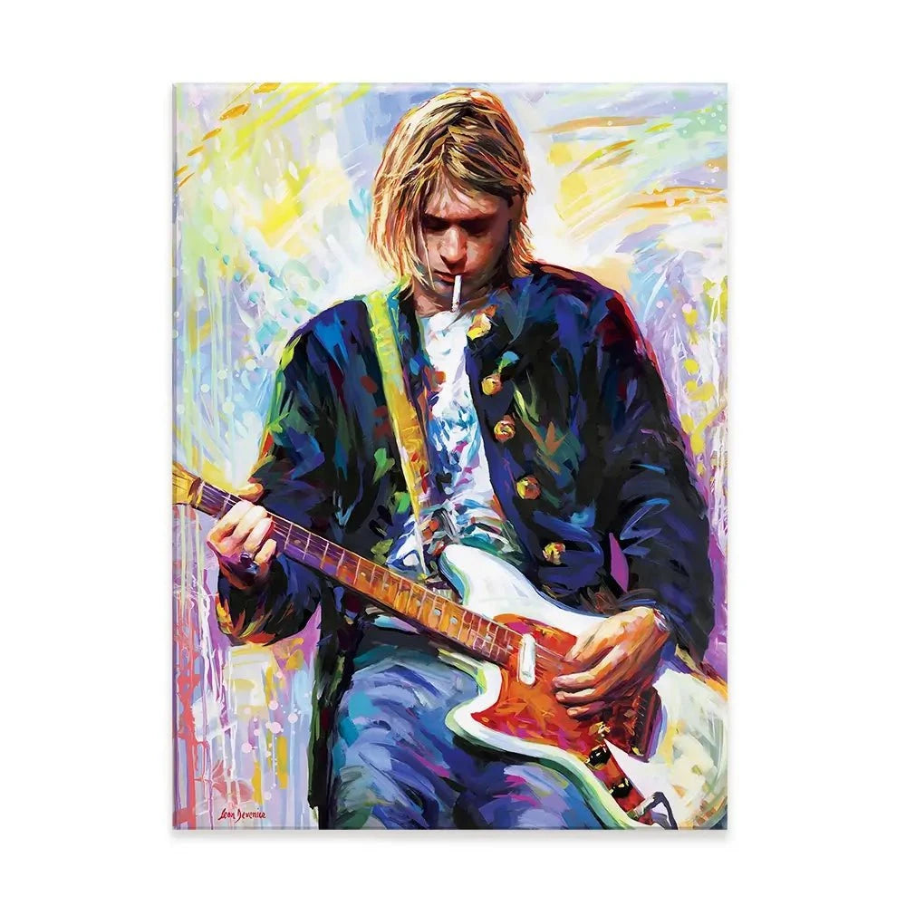Kurt Cobain Canvas Print Kurt Cobain Canvas Print wall art product Leon Devenice