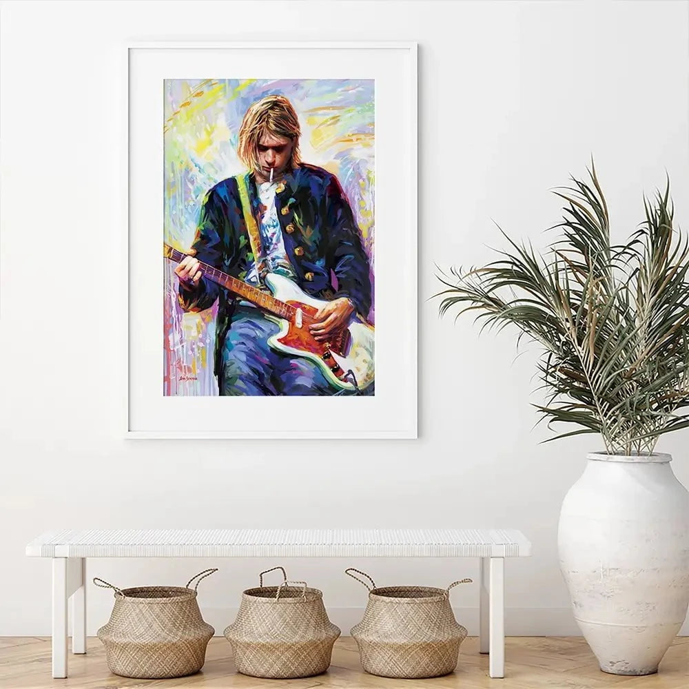 Kurt Cobain Framed Art Print Kurt Cobain Framed Art Print wall art product Leon Devenice