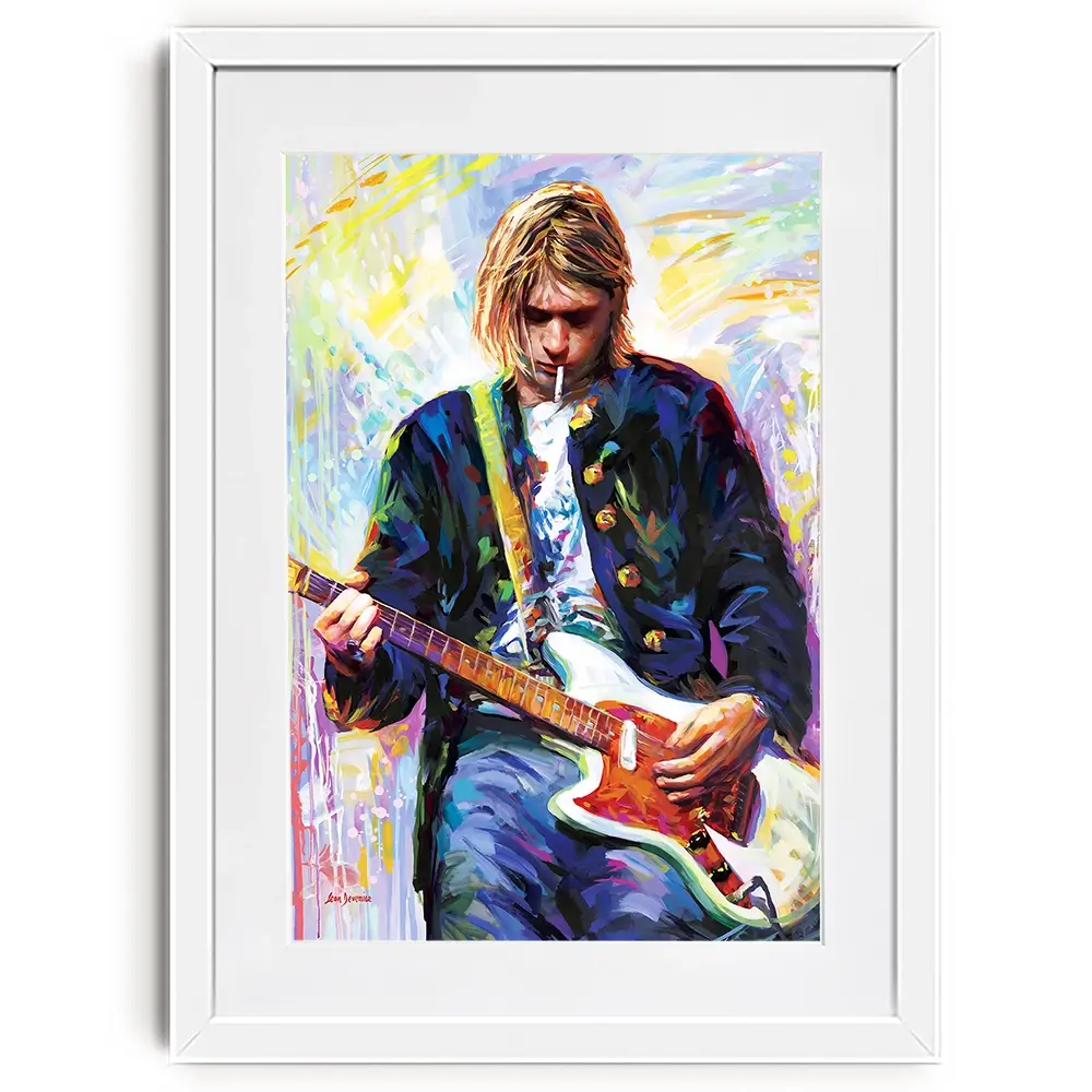 Kurt Cobain Framed Art Print Kurt Cobain Framed Art Print wall art product Leon Devenice