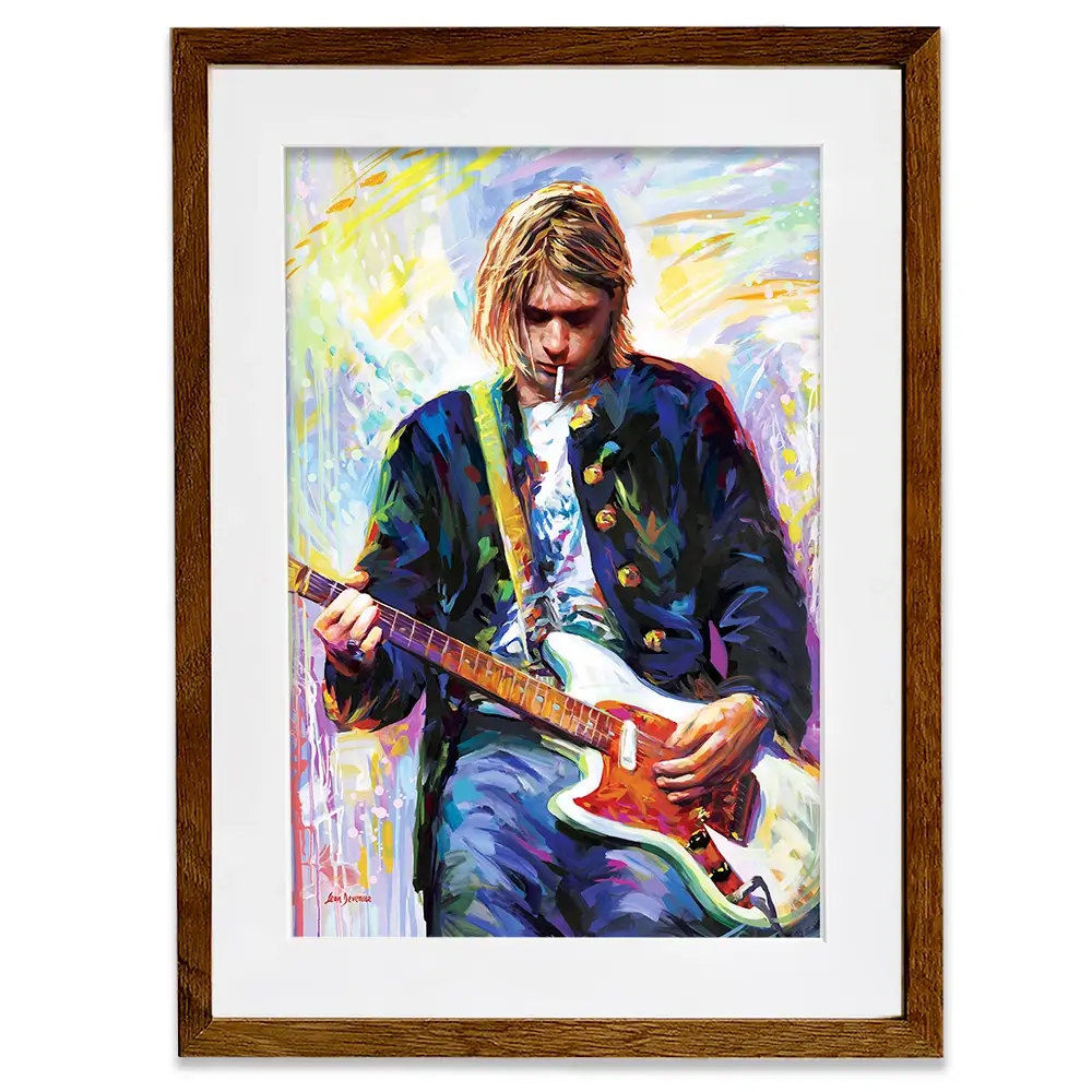 Kurt Cobain Framed Art Print Kurt Cobain Framed Art Print wall art product Leon Devenice