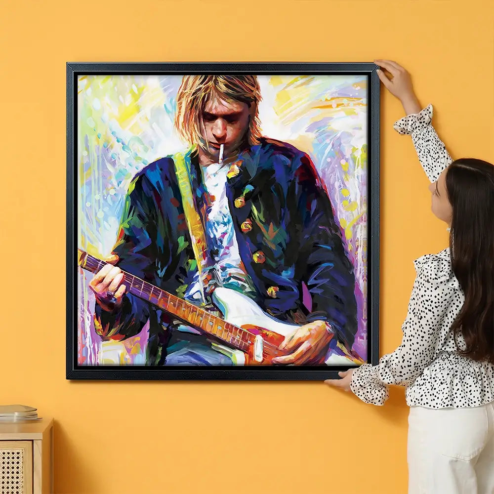 Kurt Cobain Oversized Canvas Print Kurt Cobain Oversized Canvas Print wall art product Art Print Shop