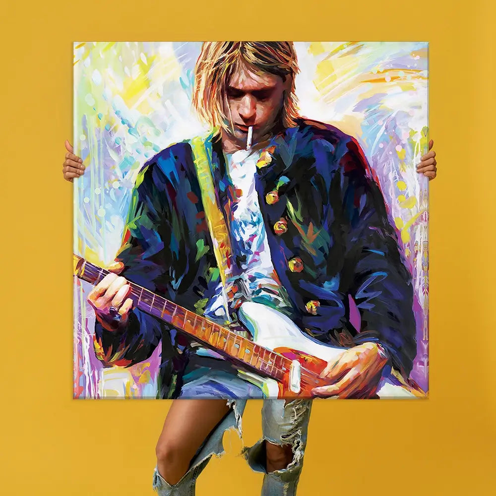 Kurt Cobain Oversized Canvas Print Kurt Cobain Oversized Canvas Print wall art product Art Print Shop