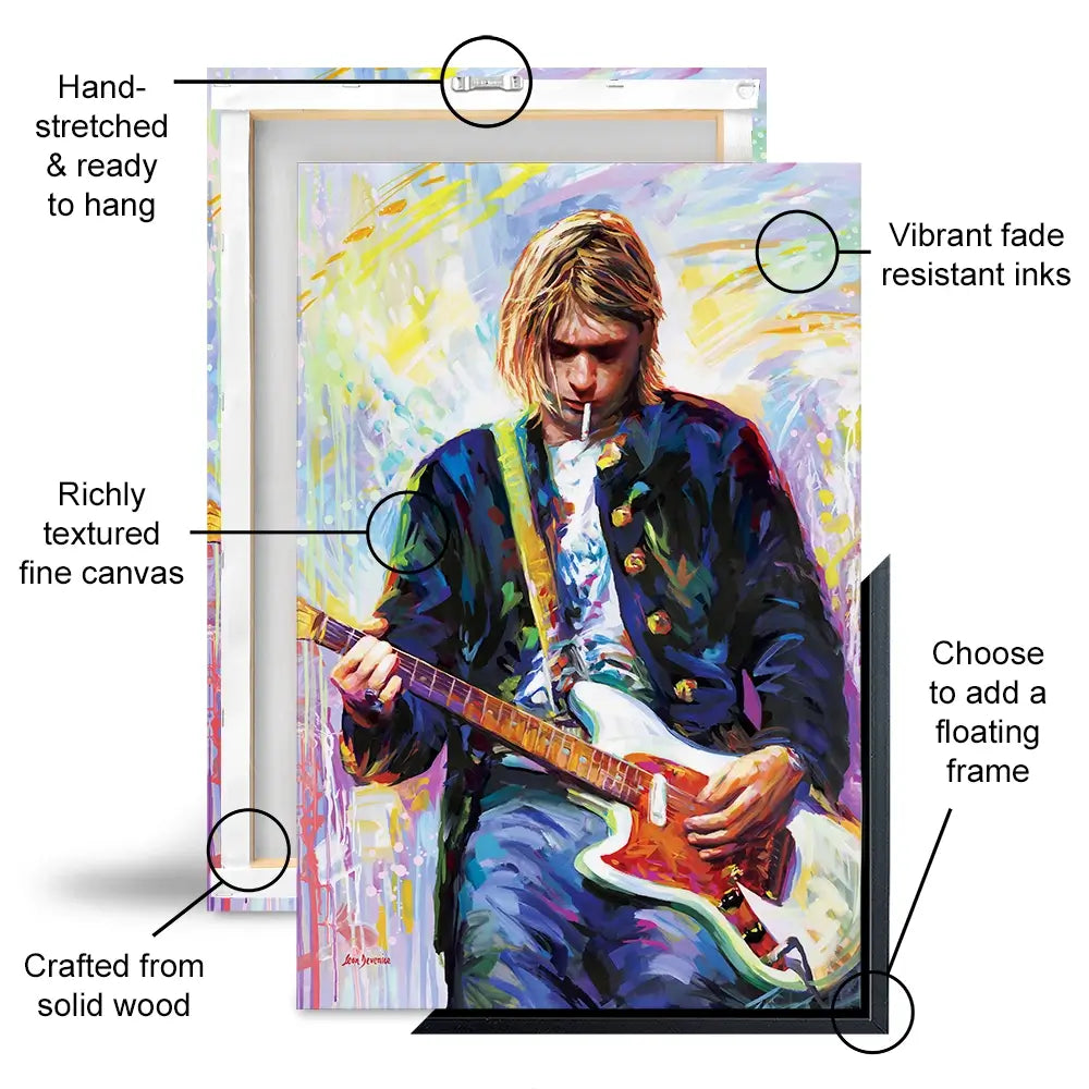 Kurt Cobain Oversized Canvas Print Kurt Cobain Oversized Canvas Print wall art product Leon Devenice
