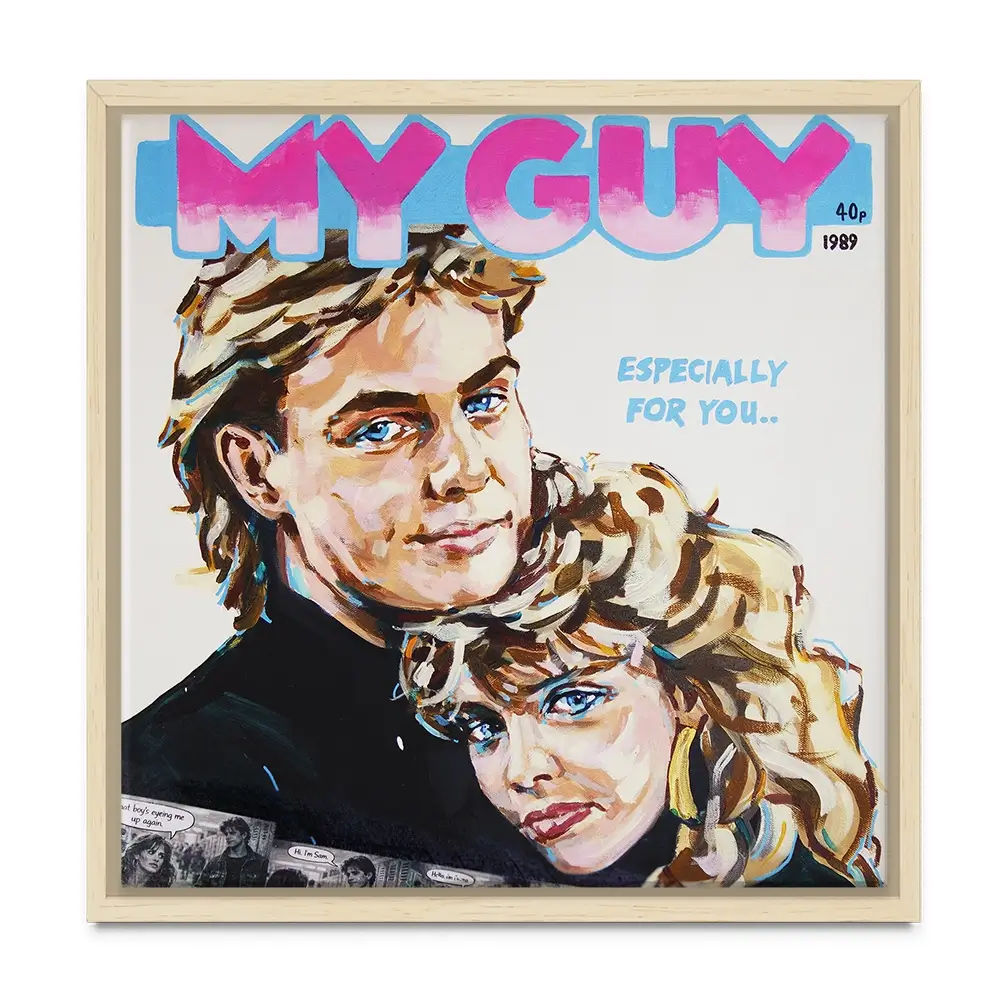 Kylie And Jason My Guy Square Canvas Print Kylie And Jason My Guy Square Canvas Print wall art product Juliet Stockton