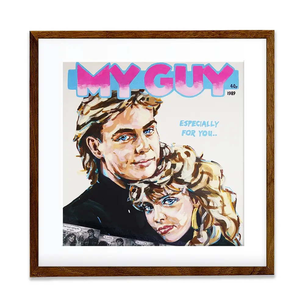 Kylie And Jason My Guy Square Framed Art Print Kylie And Jason My Guy Square Framed Art Print wall art product Juliet Stockton