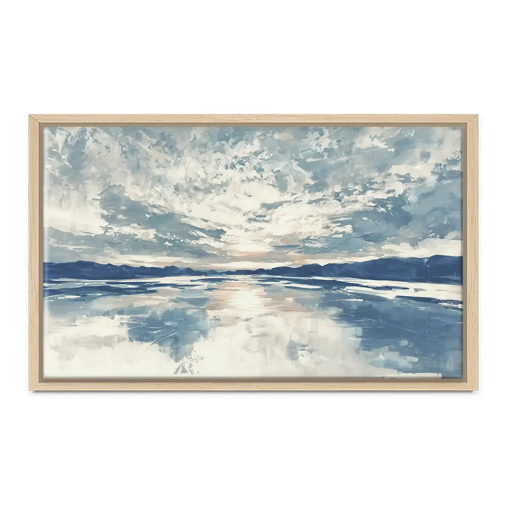 Lake Cloud Reflection Wide Canvas Print Lake Cloud Reflection Wide Canvas Print wall art product Chromatic Storm Studio