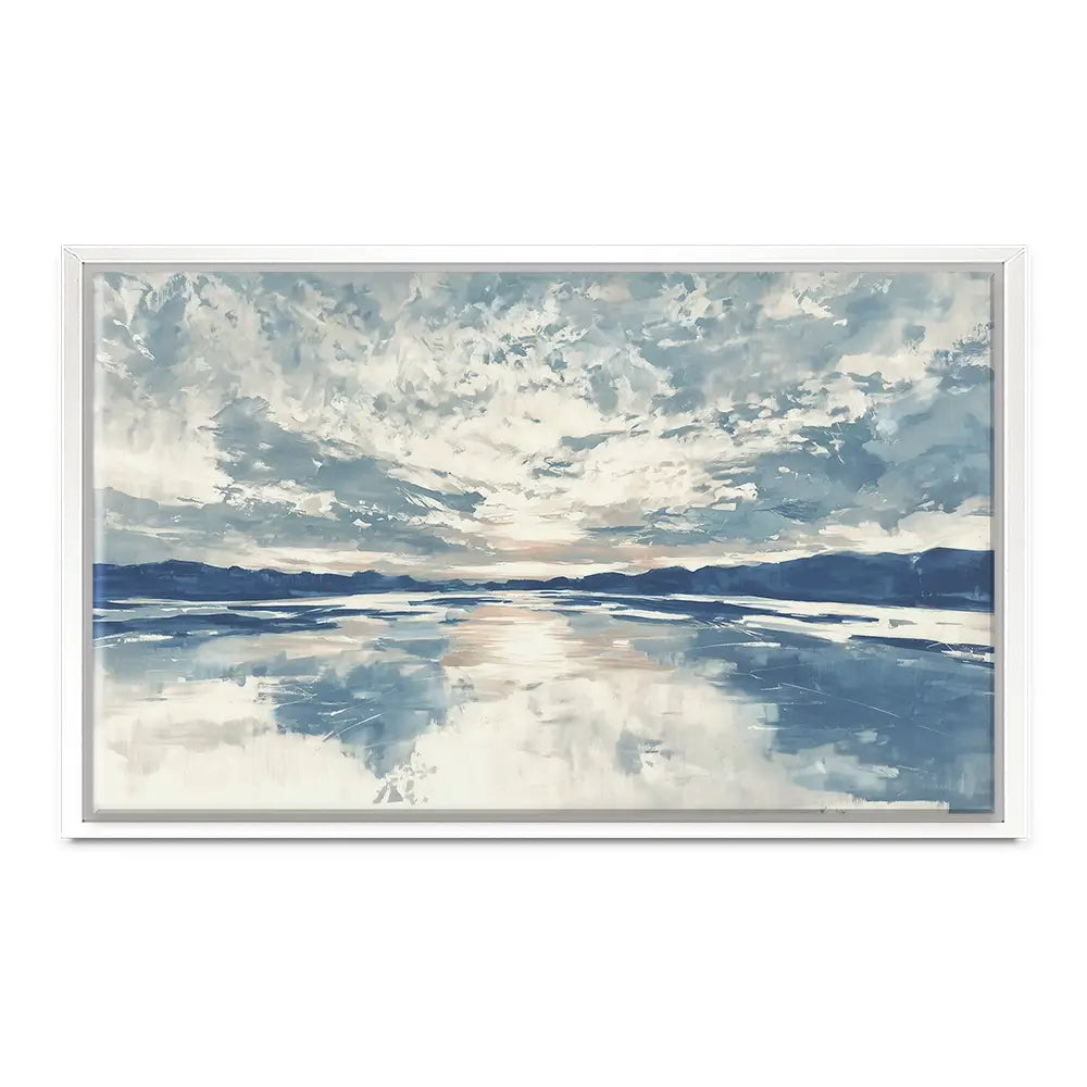 Lake Cloud Reflection Wide Canvas Print Lake Cloud Reflection Wide Canvas Print wall art product Chromatic Storm Studio