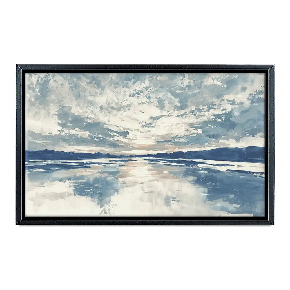 Lake Cloud Reflection Wide Canvas Print Lake Cloud Reflection Wide Canvas Print wall art product Chromatic Storm Studio
