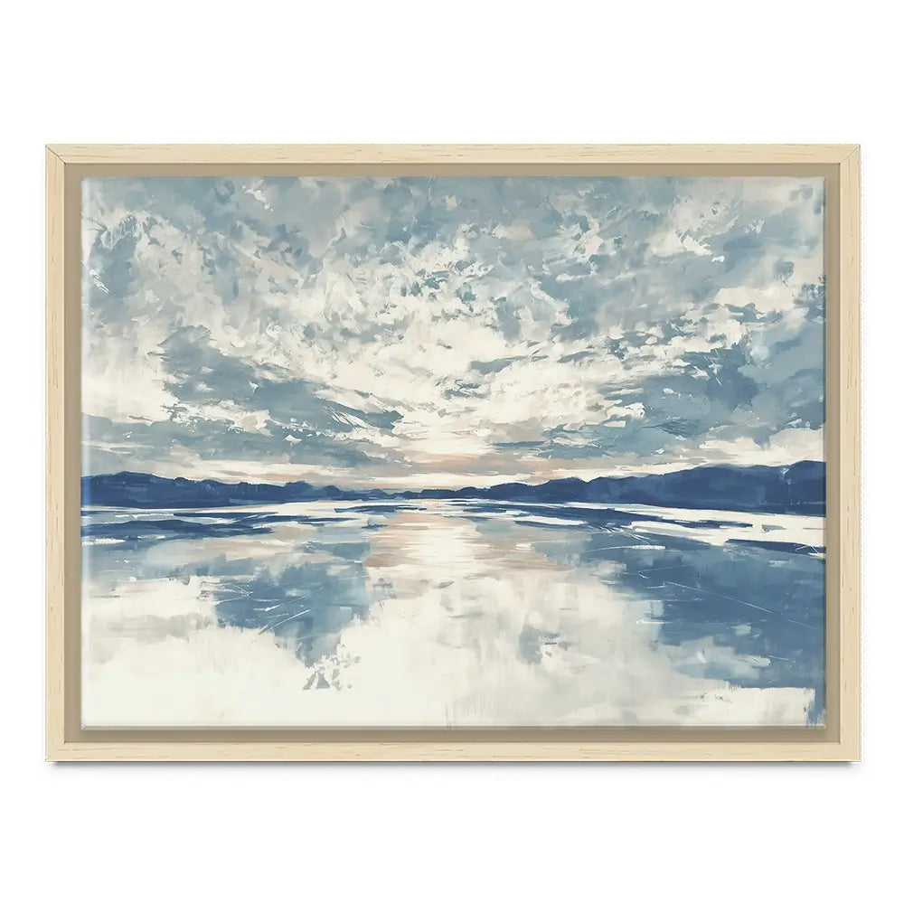 Lake Cloud Reflection Wide Canvas Print Lake Cloud Reflection Wide Canvas Print wall art product Chromatic Storm Studio