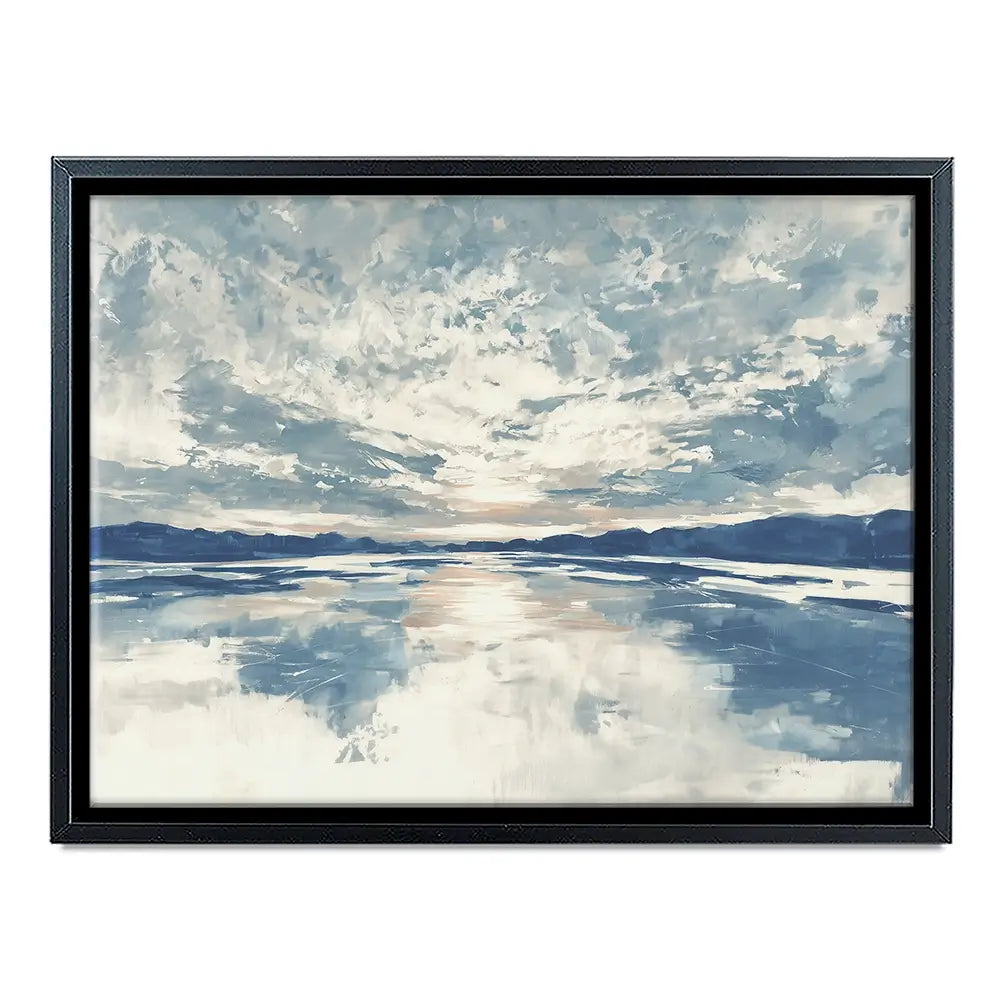 Lake Cloud Reflection Wide Canvas Print Lake Cloud Reflection Wide Canvas Print wall art product Chromatic Storm Studio