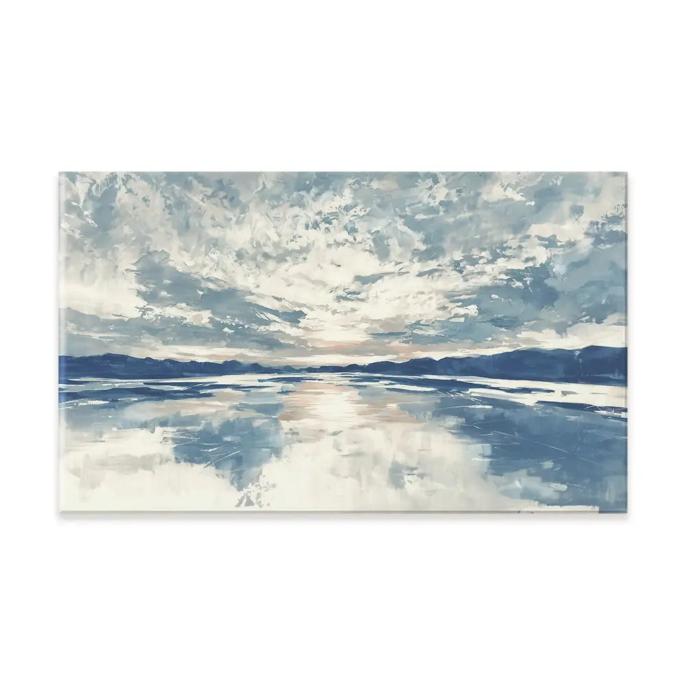 Lake Cloud Reflection Wide Canvas Print Lake Cloud Reflection Wide Canvas Print wall art product Chromatic Storm Studio
