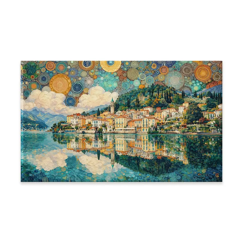 Lake Como Nouveau Canvas Print Lake Como Nouveau Canvas Print wall art product David Alexander Elder