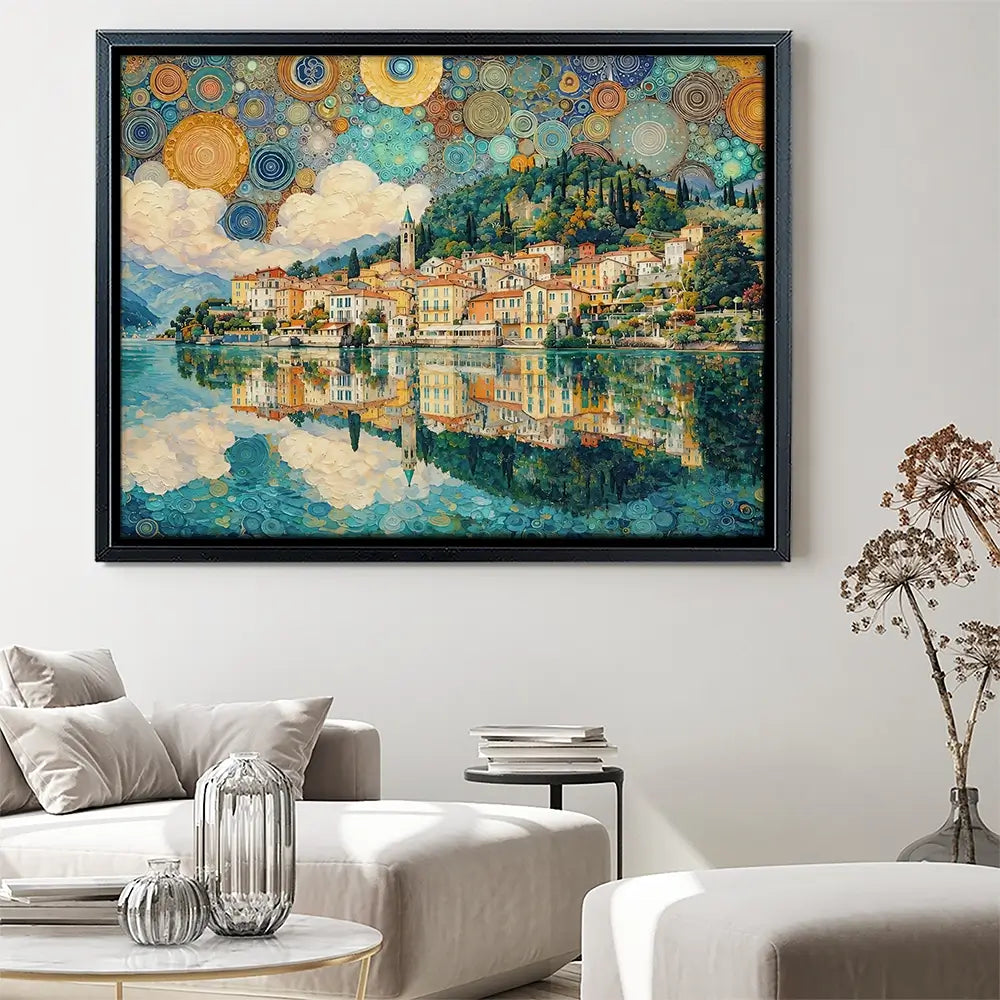 Lake Como Nouveau Canvas Print Lake Como Nouveau Canvas Print wall art product David Alexander Elder