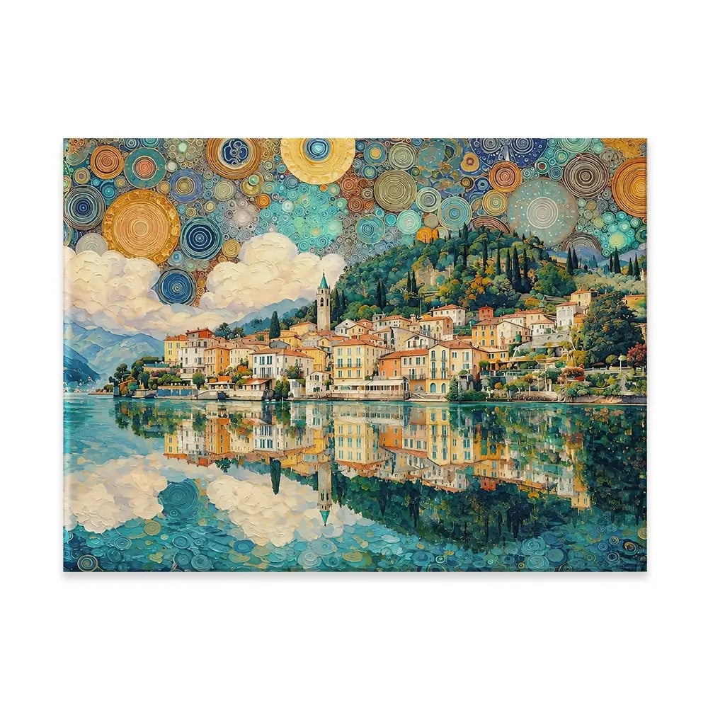 Lake Como Nouveau Canvas Print Lake Como Nouveau Canvas Print wall art product David Alexander Elder