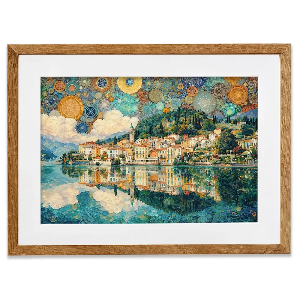 Lake Como Nouveau Framed Art Print Lake Como Nouveau Framed Art Print wall art product David Alexander Elder