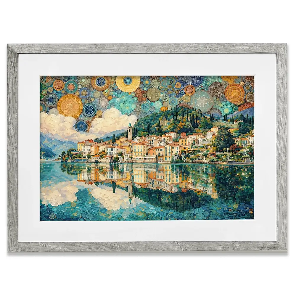 Lake Como Nouveau Framed Art Print Lake Como Nouveau Framed Art Print wall art product David Alexander Elder