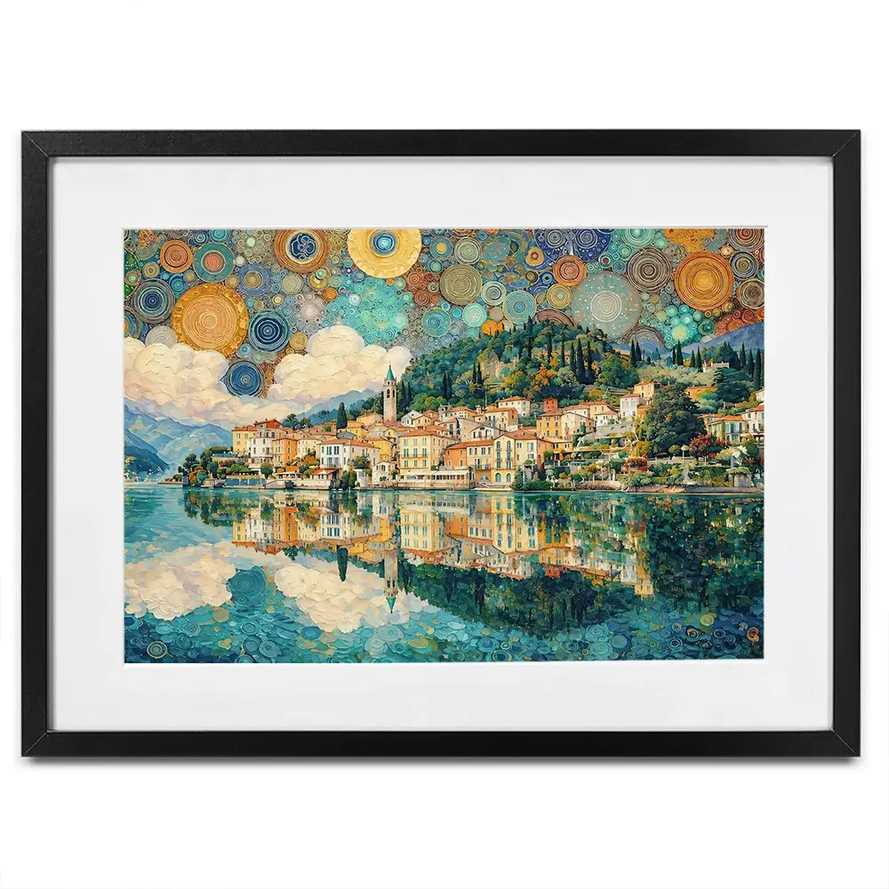Lake Como Nouveau Framed Art Print Lake Como Nouveau Framed Art Print wall art product David Alexander Elder