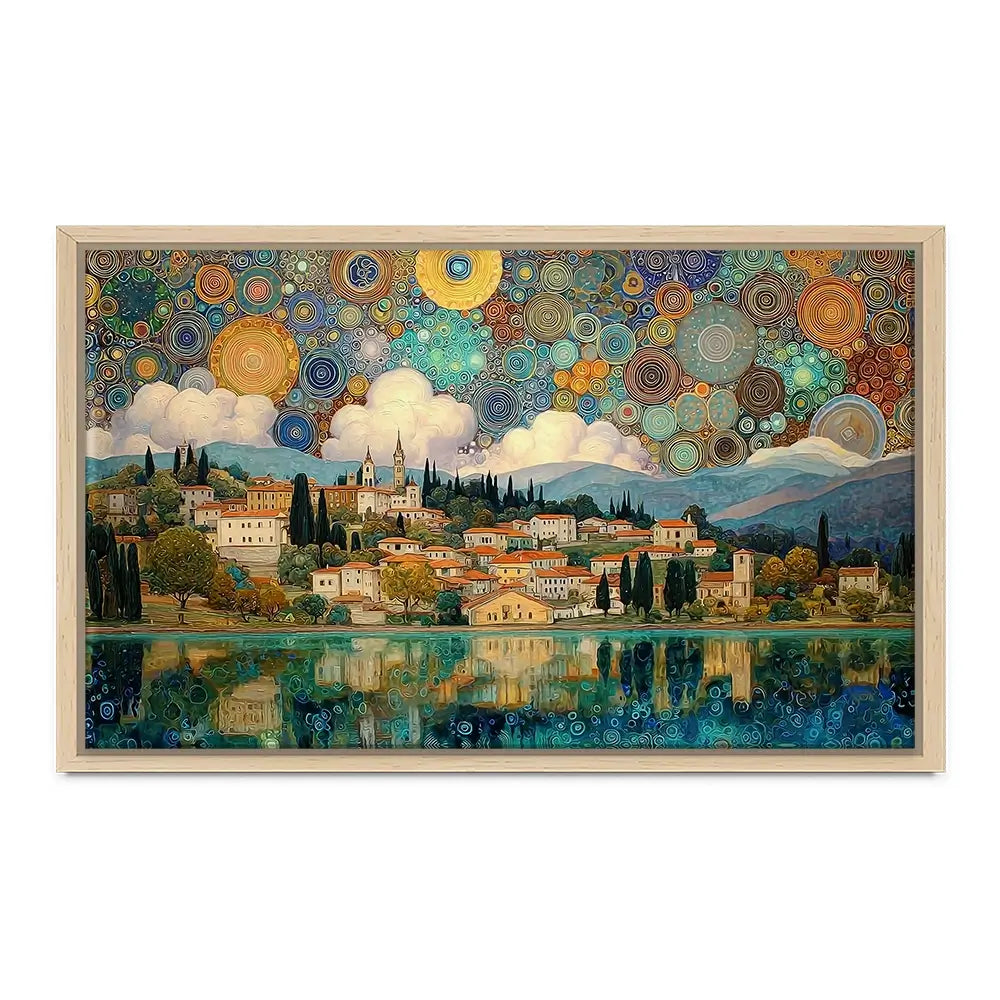 Lake Garda Nouveau Canvas Print Lake Garda Nouveau Canvas Print wall art product David Alexander Elder