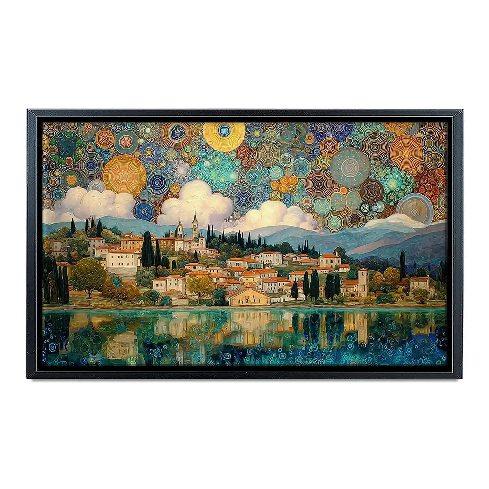 Lake Garda Nouveau Canvas Print Lake Garda Nouveau Canvas Print wall art product David Alexander Elder