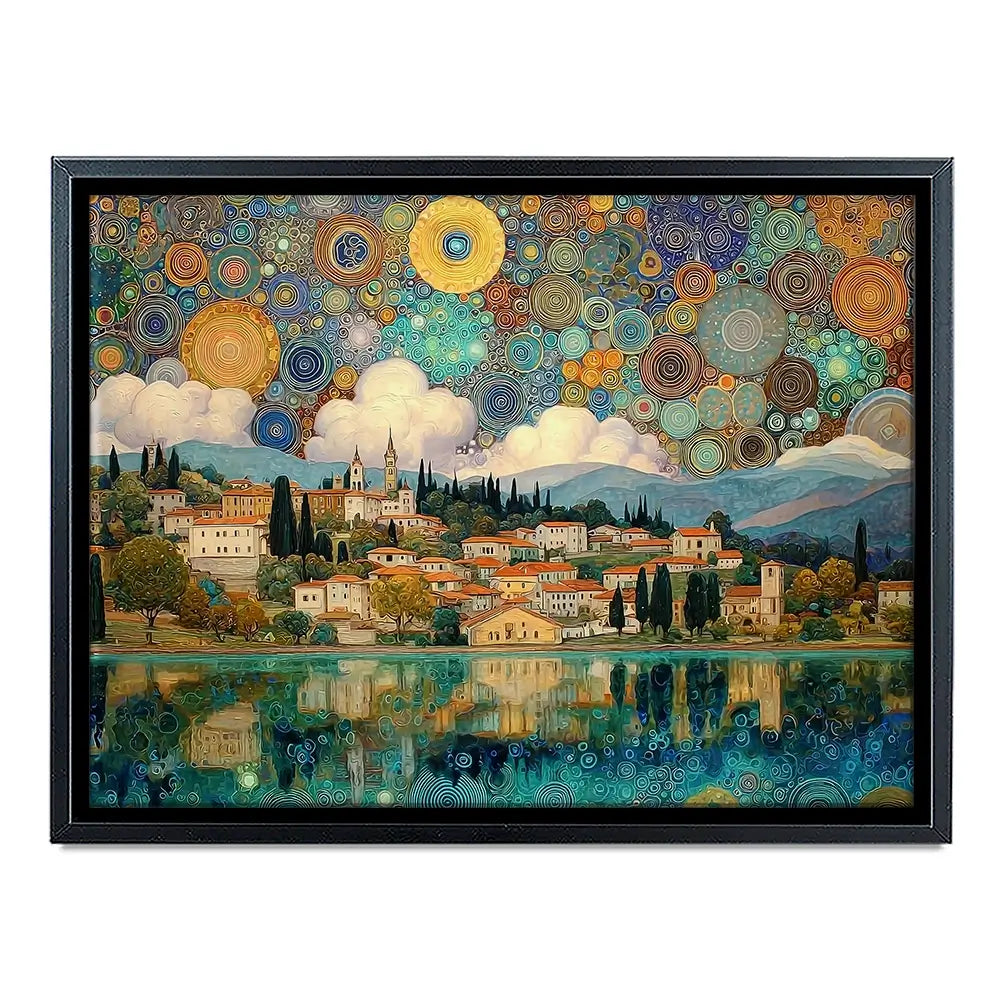 Lake Garda Nouveau Canvas Print Lake Garda Nouveau Canvas Print wall art product David Alexander Elder