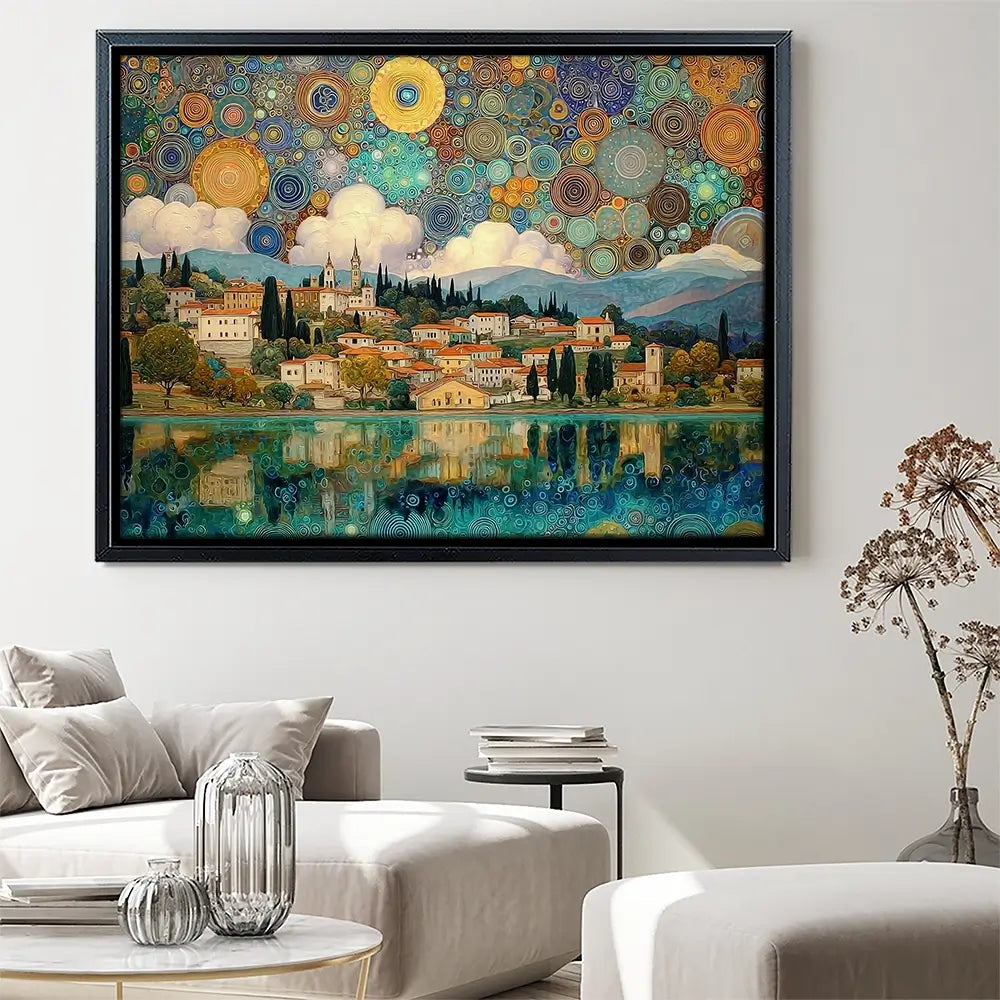 Lake Garda Nouveau Canvas Print Lake Garda Nouveau Canvas Print wall art product David Alexander Elder