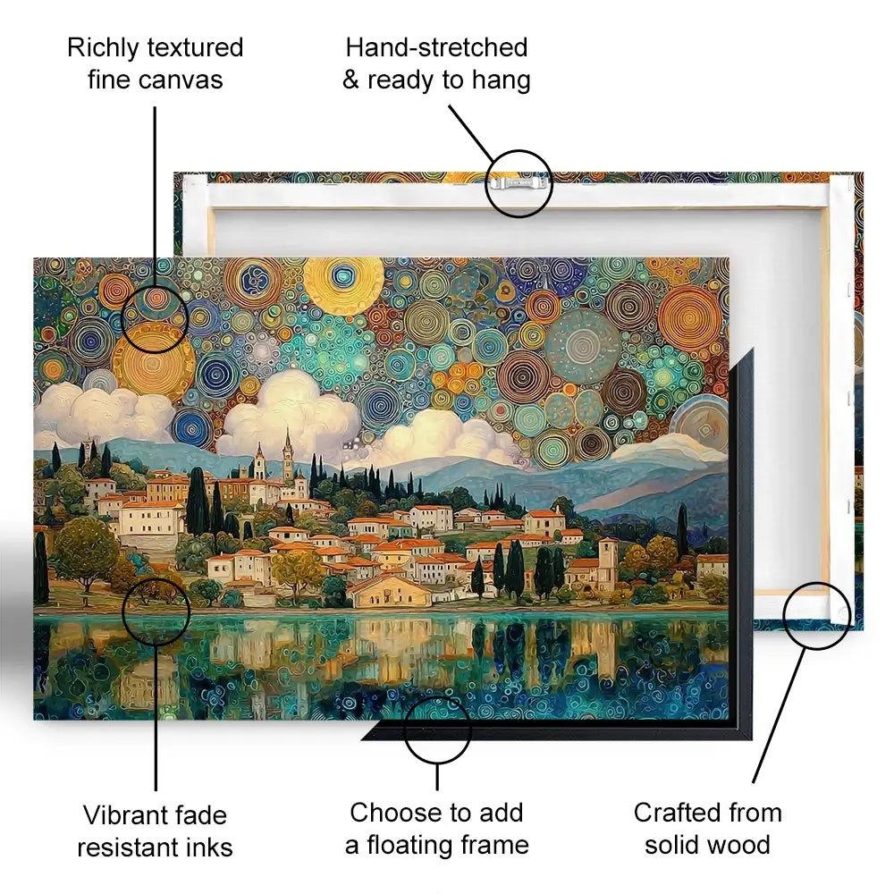 Lake Garda Nouveau Canvas Print Lake Garda Nouveau Canvas Print wall art product David Alexander Elder