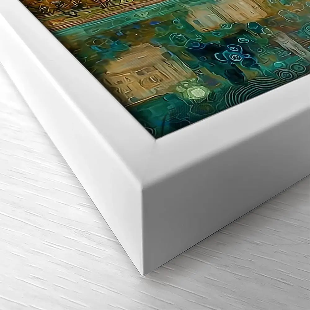 Lake Garda Nouveau Square Canvas Print Lake Garda Nouveau Square Canvas Print wall art product Art Print Shop