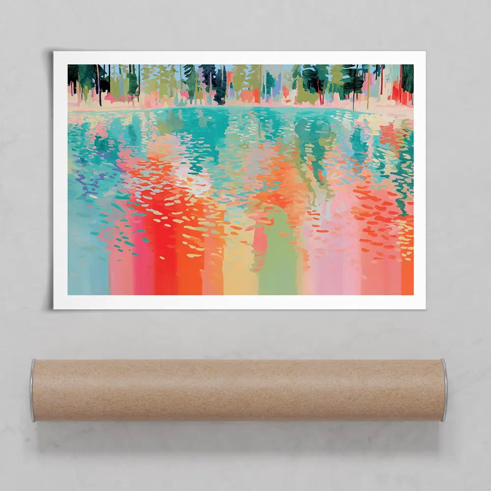 Lake Of Reflections Art Print Lake Of Reflections Art Print wall art product Chromatic Storm Studio