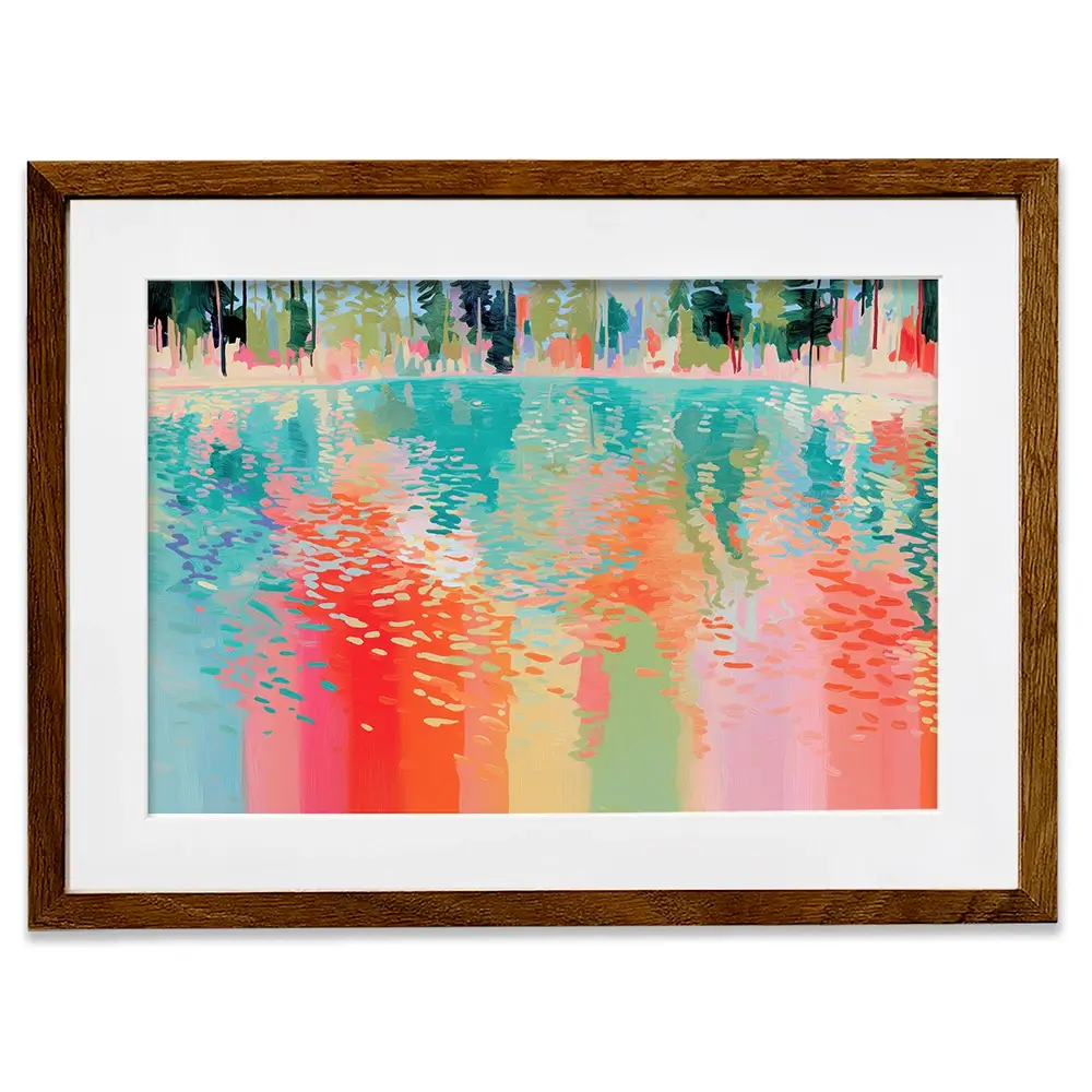 Lake Of Reflections Framed Art Print Lake Of Reflections Framed Art Print wall art product Chromatic Storm Studio
