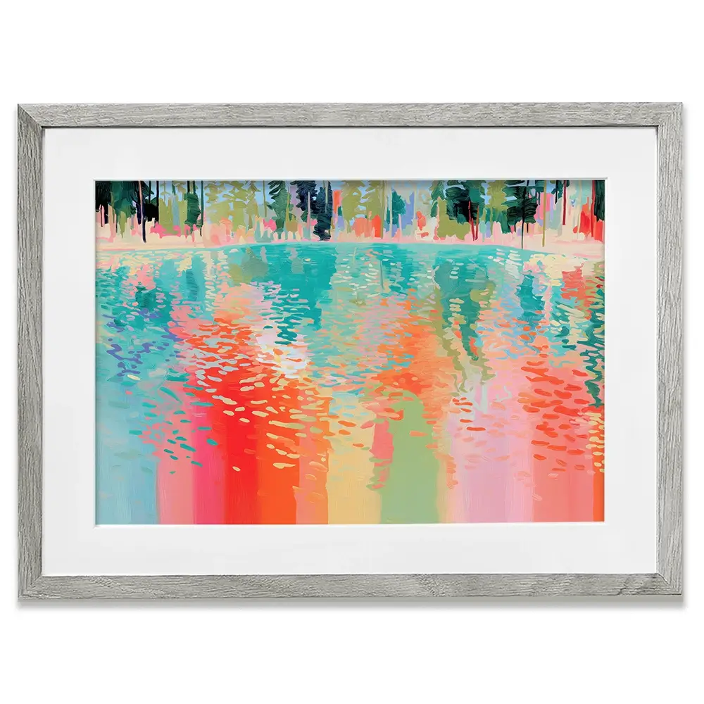 Lake Of Reflections Framed Art Print Lake Of Reflections Framed Art Print wall art product Chromatic Storm Studio