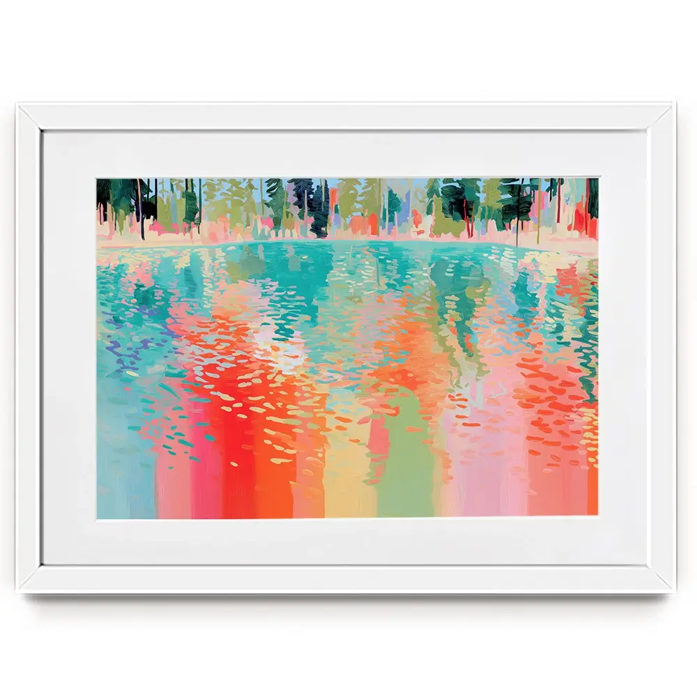 Lake Of Reflections Framed Art Print Lake Of Reflections Framed Art Print wall art product Chromatic Storm Studio
