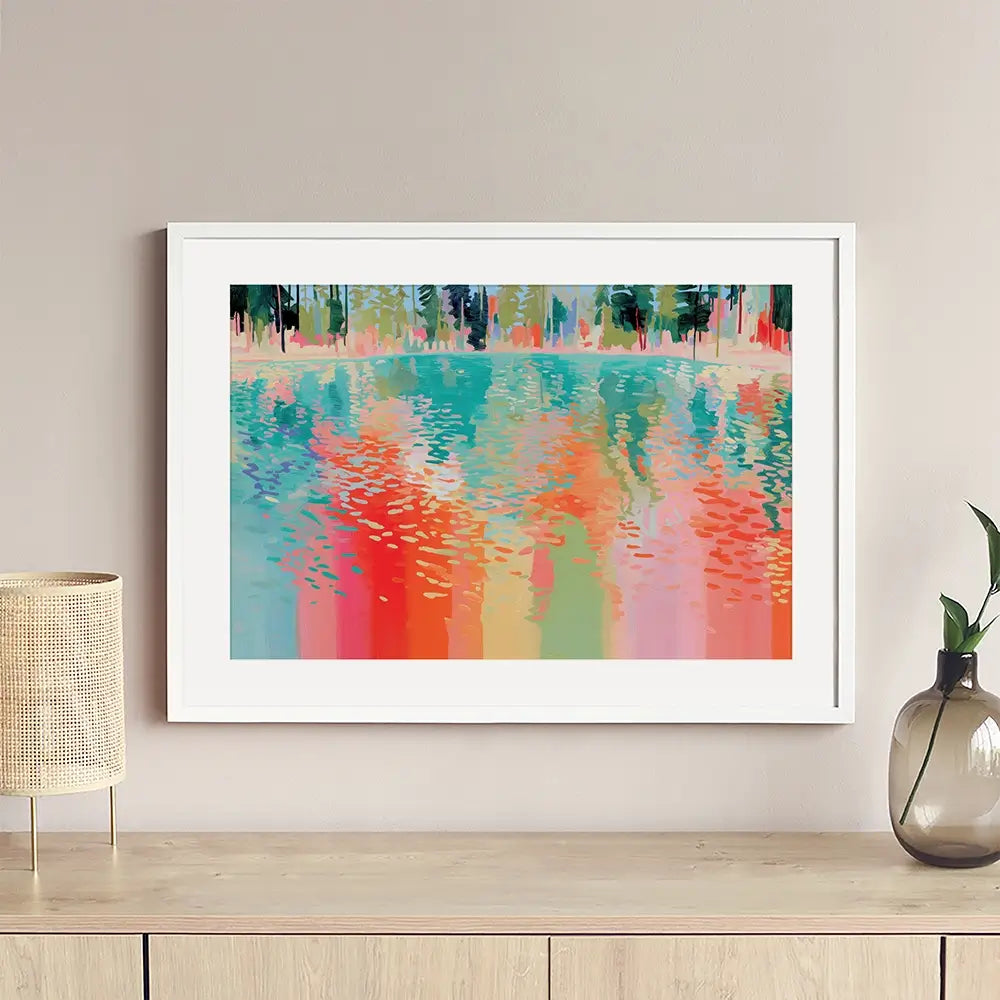 Lake Of Reflections Framed Art Print Lake Of Reflections Framed Art Print wall art product Chromatic Storm Studio