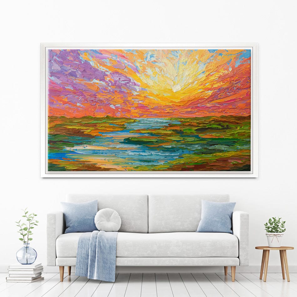 Lake Sunset Canvas Print wall art product Olga Tkachyk
