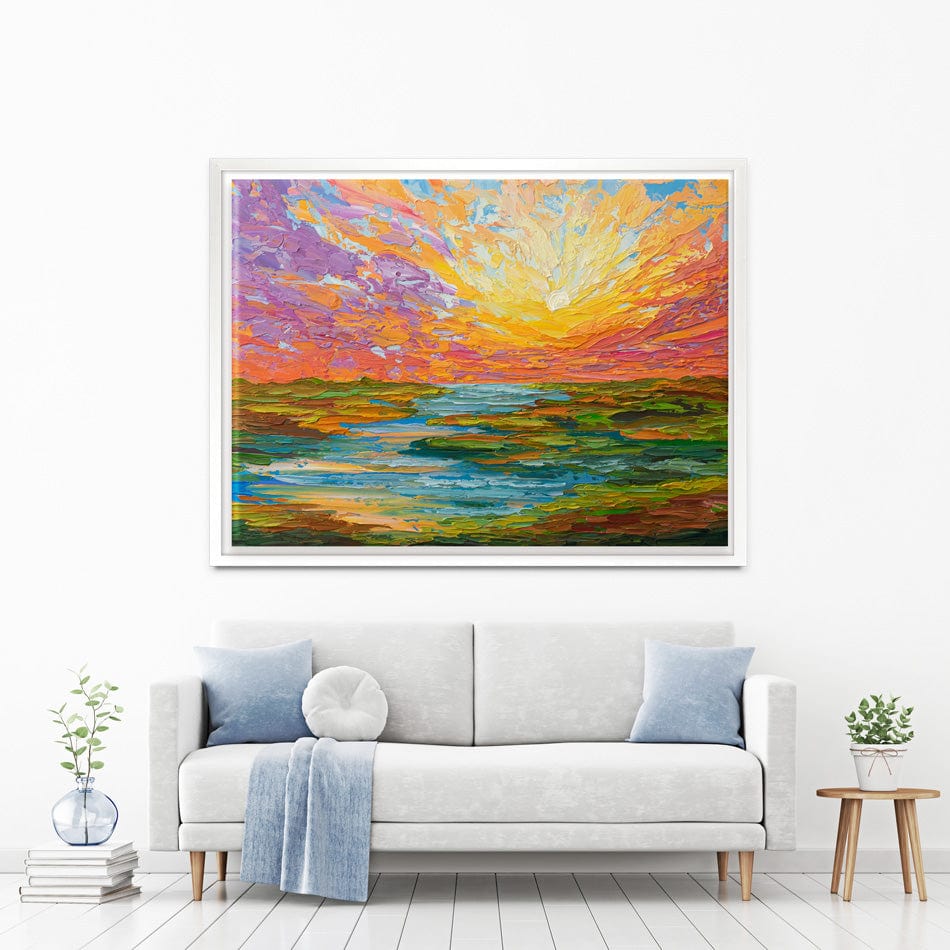 Lake Sunset Canvas Print wall art product Olga Tkachyk