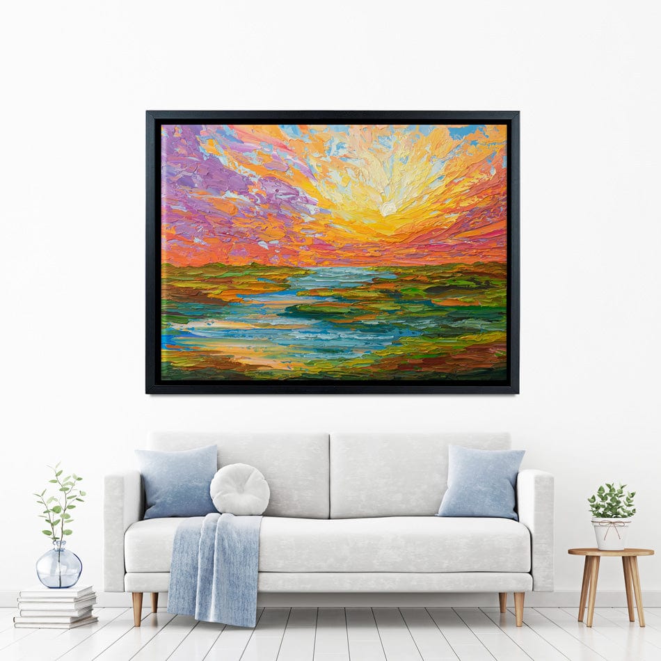 Lake Sunset Canvas Print wall art product Olga Tkachyk