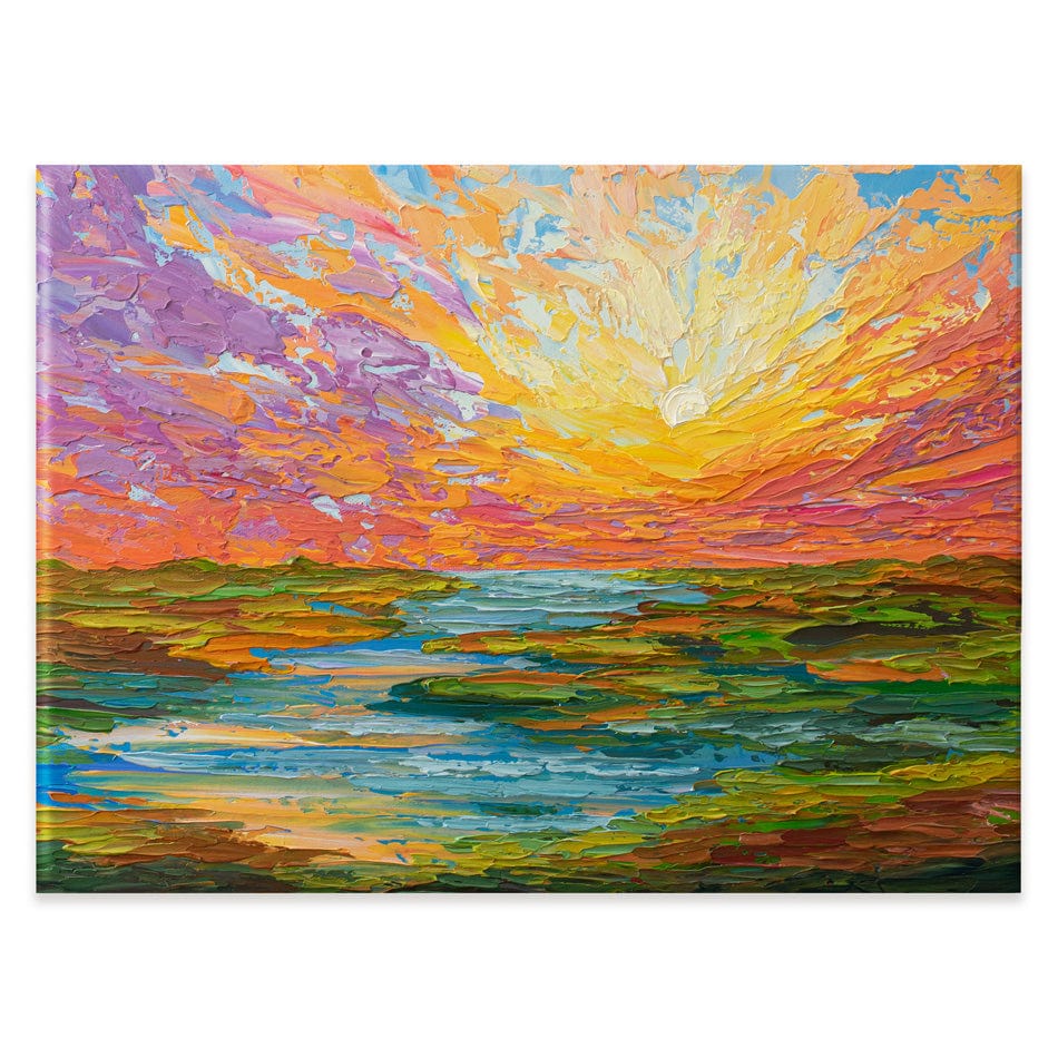 Lake Sunset Canvas Print wall art product Olga Tkachyk
