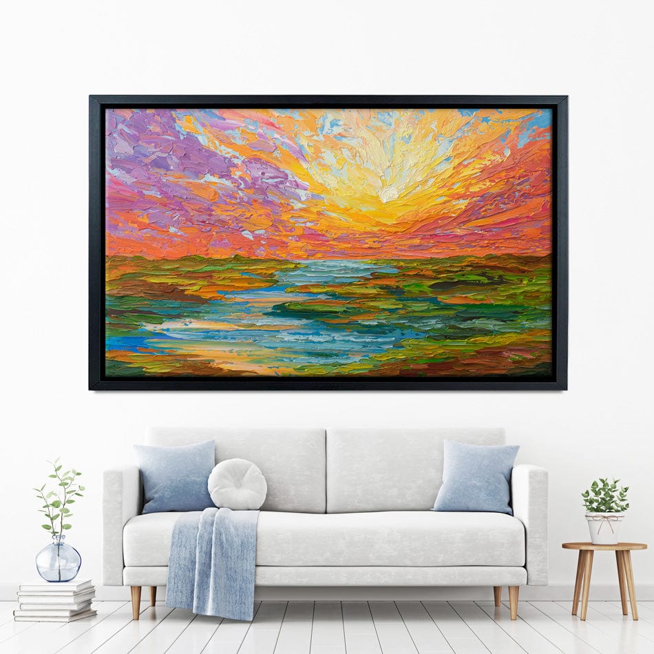 Lake Sunset Canvas Print wall art product Olga Tkachyk