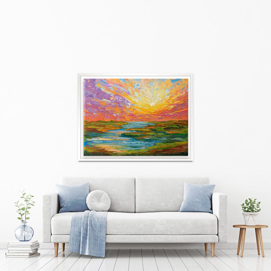Lake Sunset Canvas Print wall art product Olga Tkachyk
