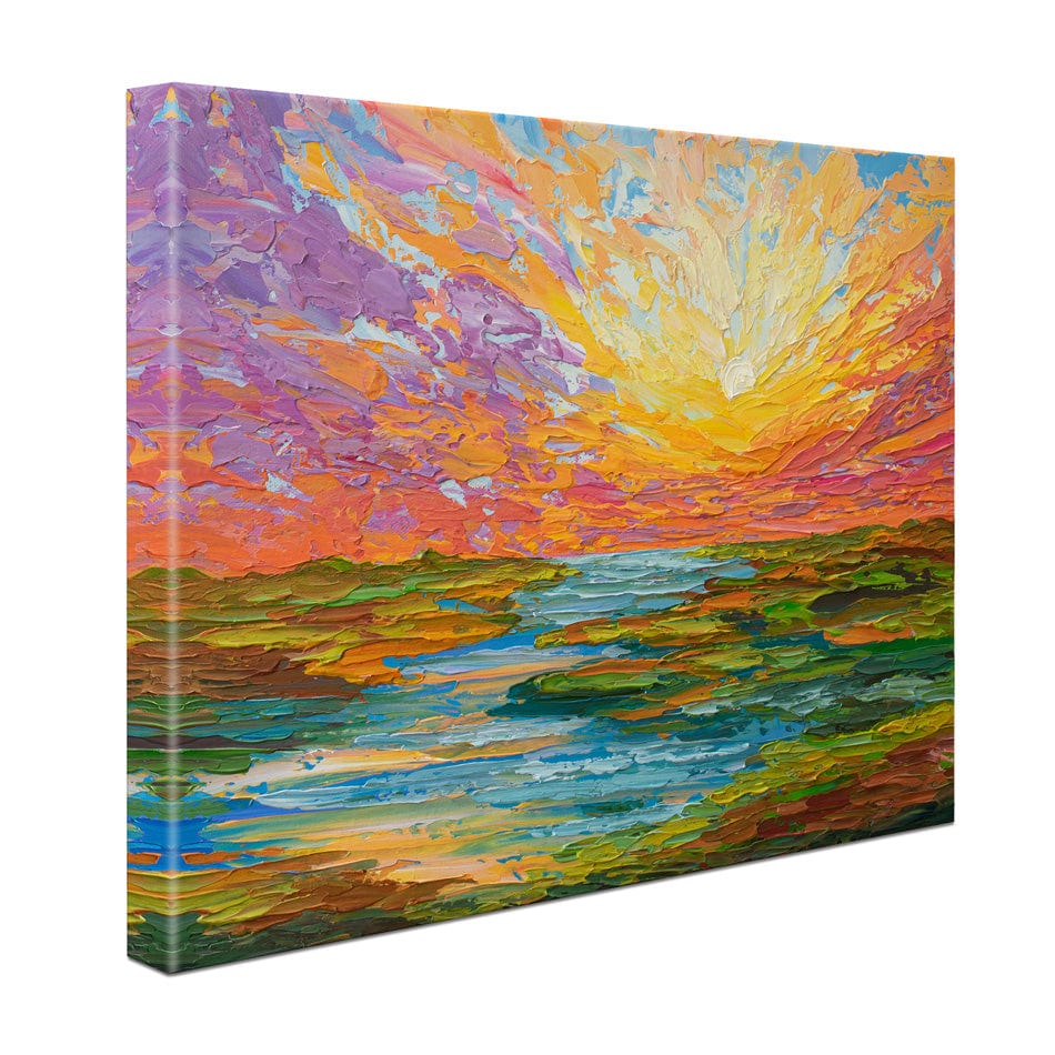 Lake Sunset Canvas Print wall art product Olga Tkachyk