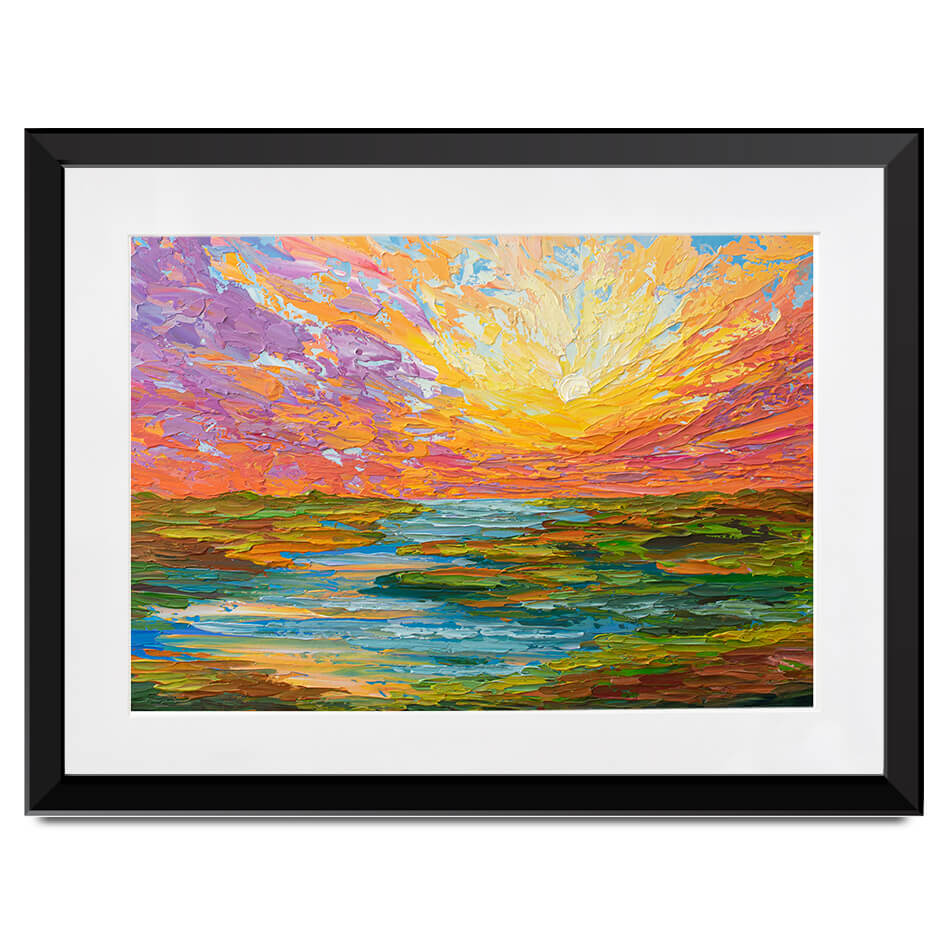 Lake Sunset Framed Art Print Lake Sunset Framed Art Print wall art product Olga Tkachyk